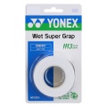 Yonex Overgrip Wet Super Grap 0.6mm (Komfort/glatt/leicht haftend) weiss 3er